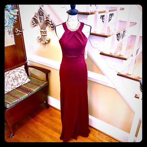 emerald sundae burgundy dress